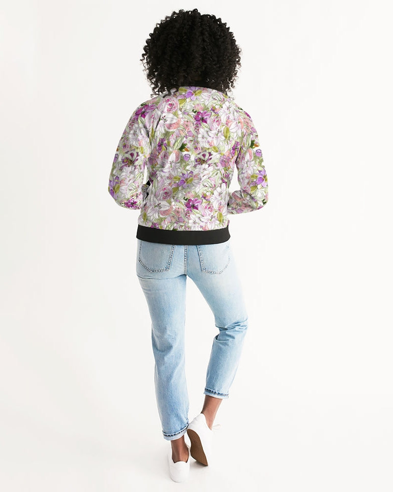 Magical Garden Women's Print Bomber Jacket