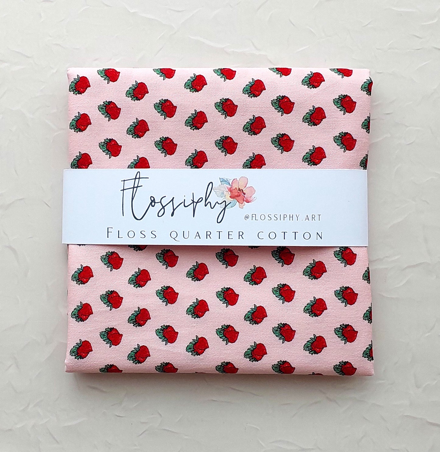 Floss Quarter Cotton Strawberry Rows
