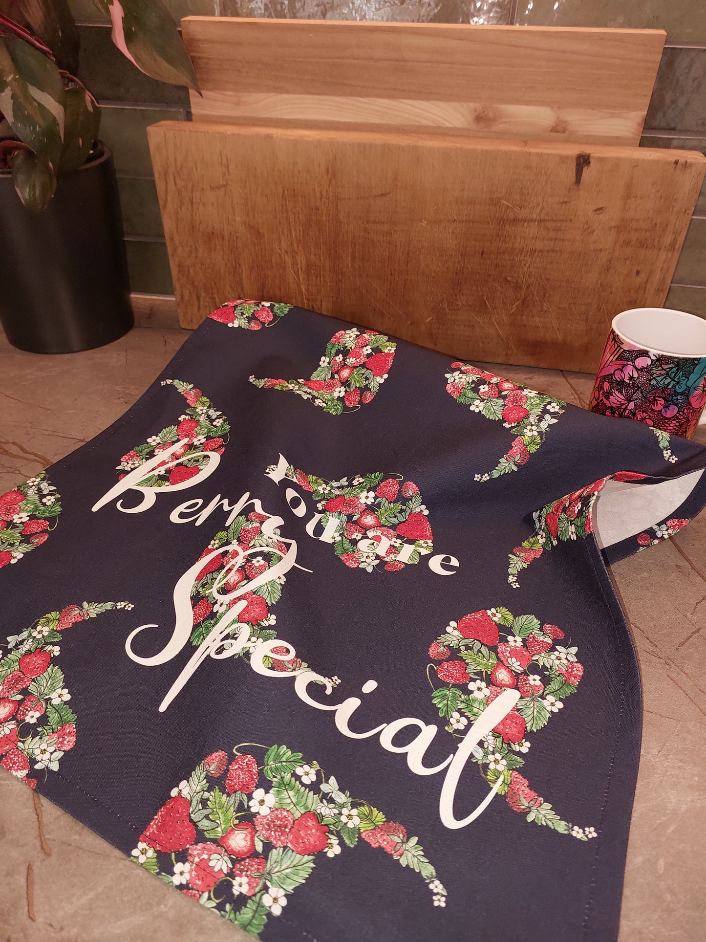 Strawberry Fields - Canvas Cotton Tea Towel