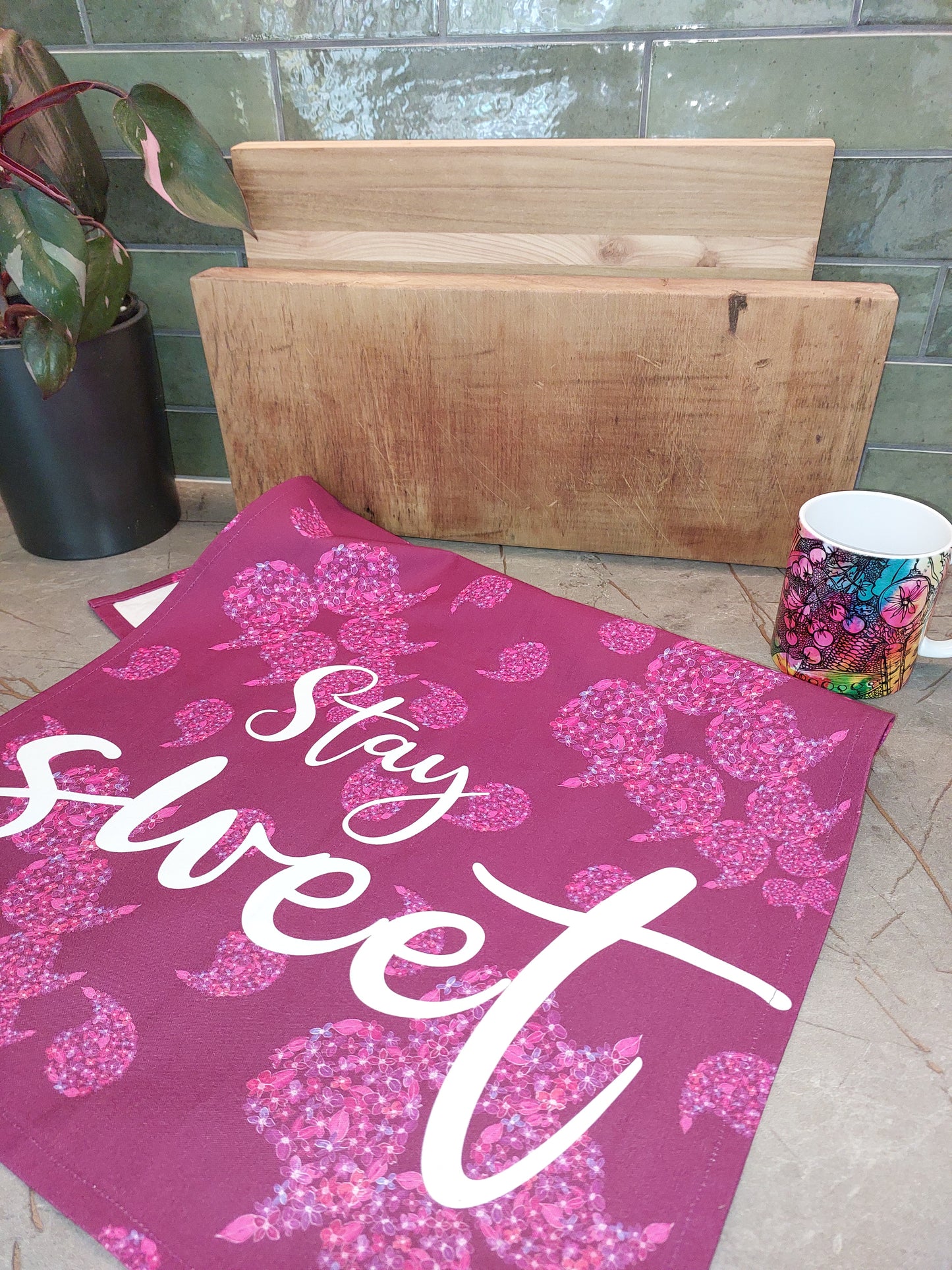 Strawberry Fields - Canvas Cotton Tea Towel
