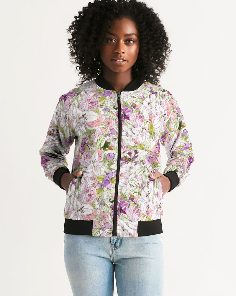 Magical Garden Women's Print Bomber Jacket