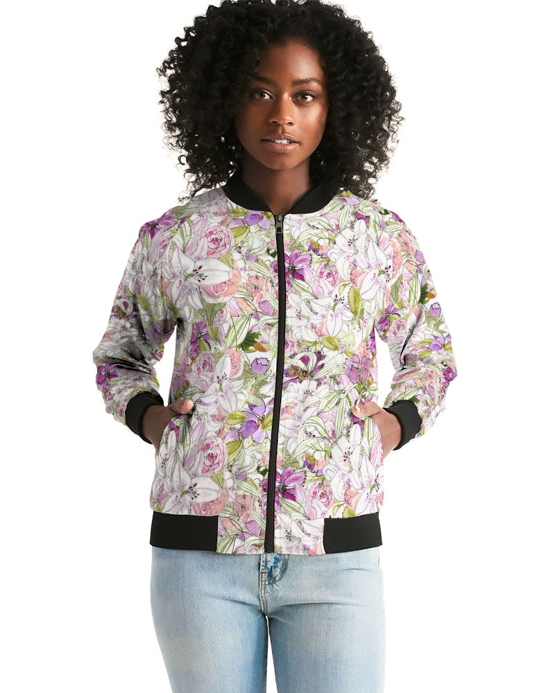 Magical Garden Women's Print Bomber Jacket