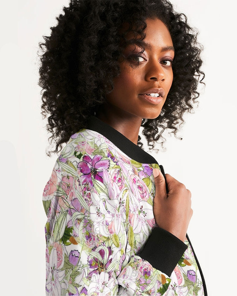 Magical Garden Women's Print Bomber Jacket