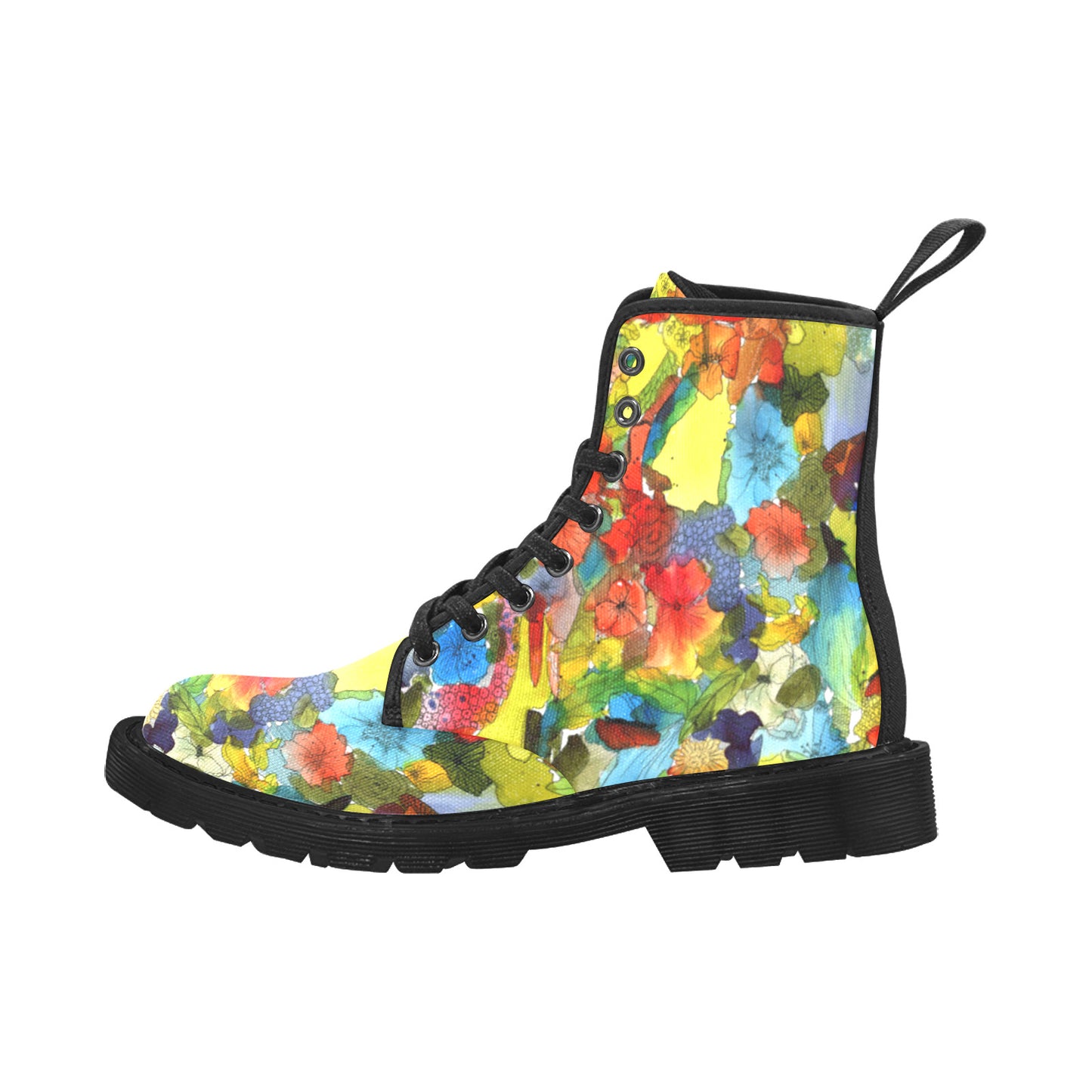 Inked Canvas Boots for Women