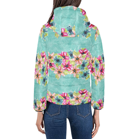 Tropical Bliss Women's Padded Hooded Jacket