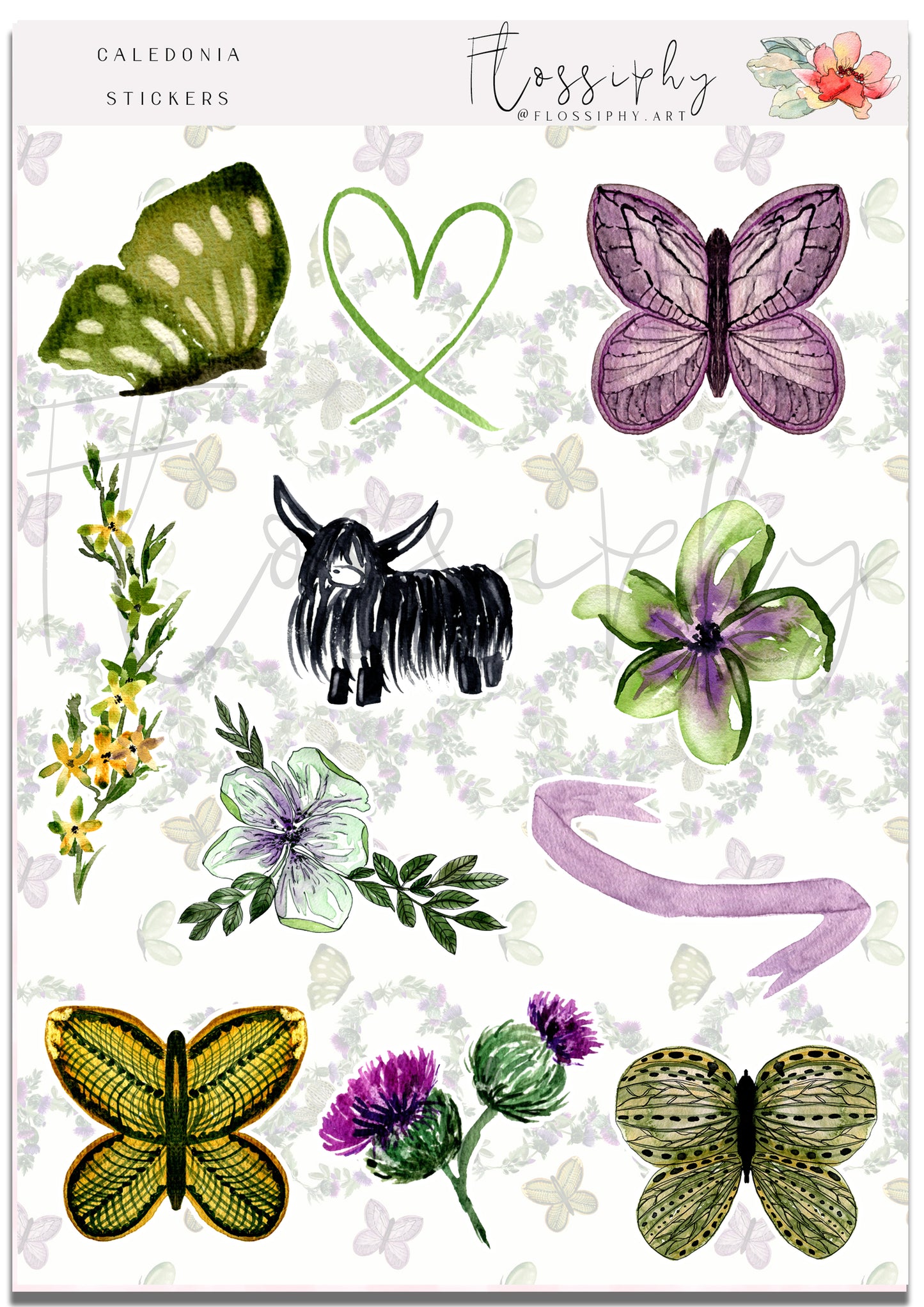 Caledonia Stickers and Die Cuts