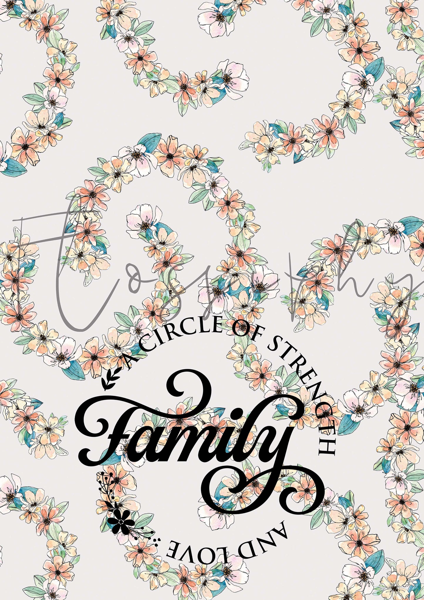 Family - Canvas Cotton Tea Towel