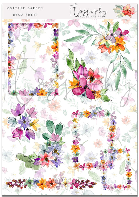 Cottage Garden Floral Stickers
