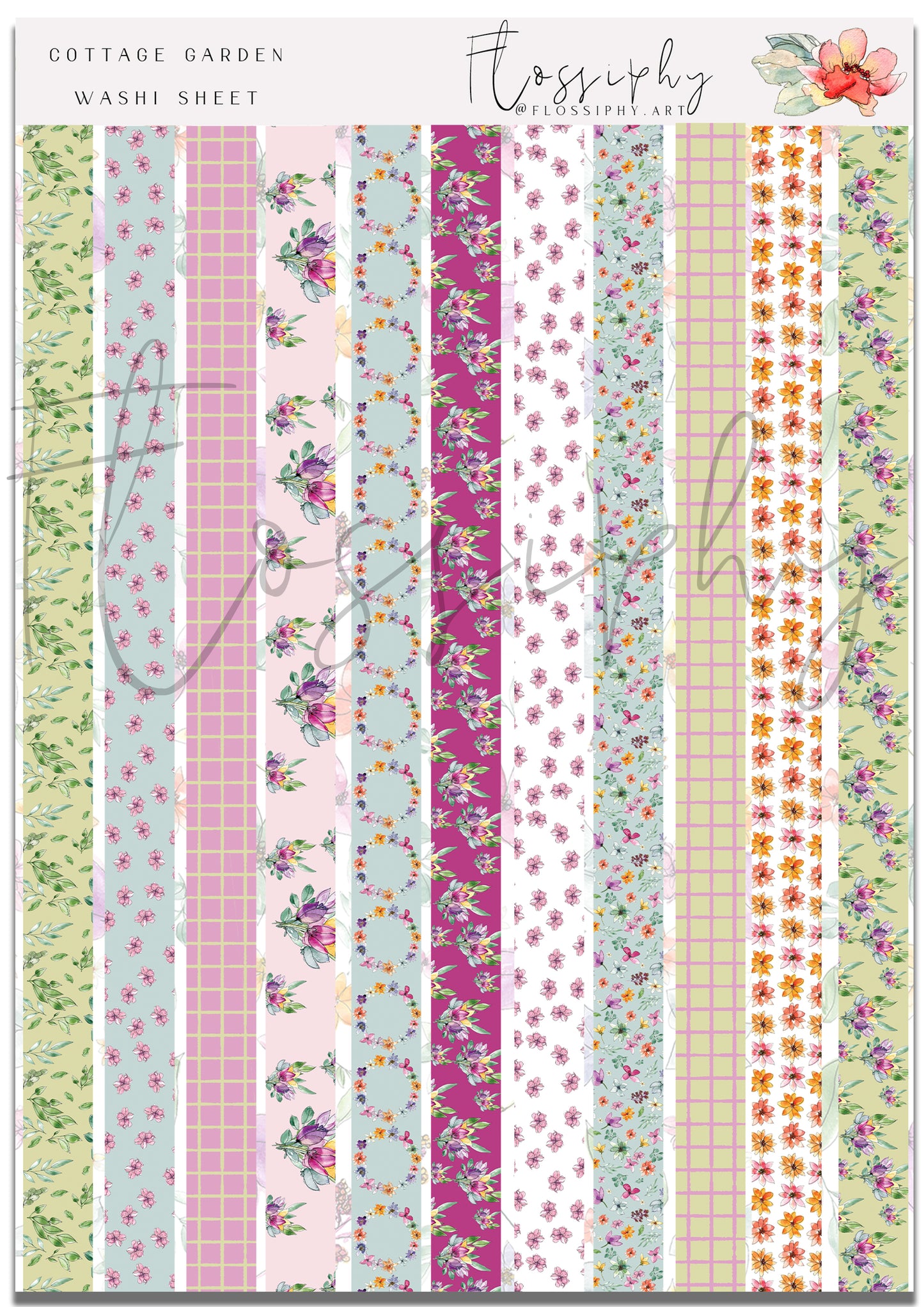 Cottage Garden Floral Stickers