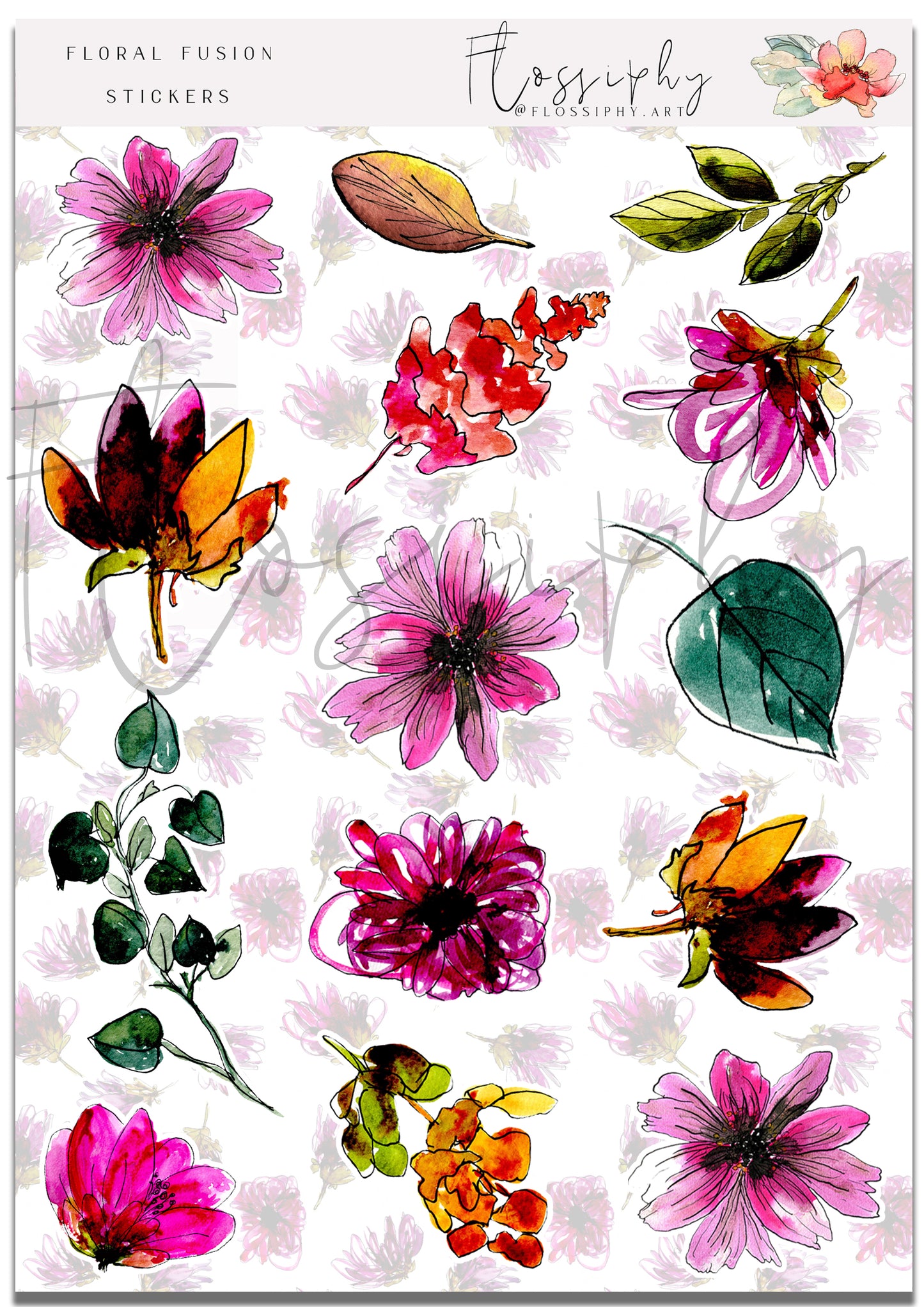 Floral Fusion Stickers