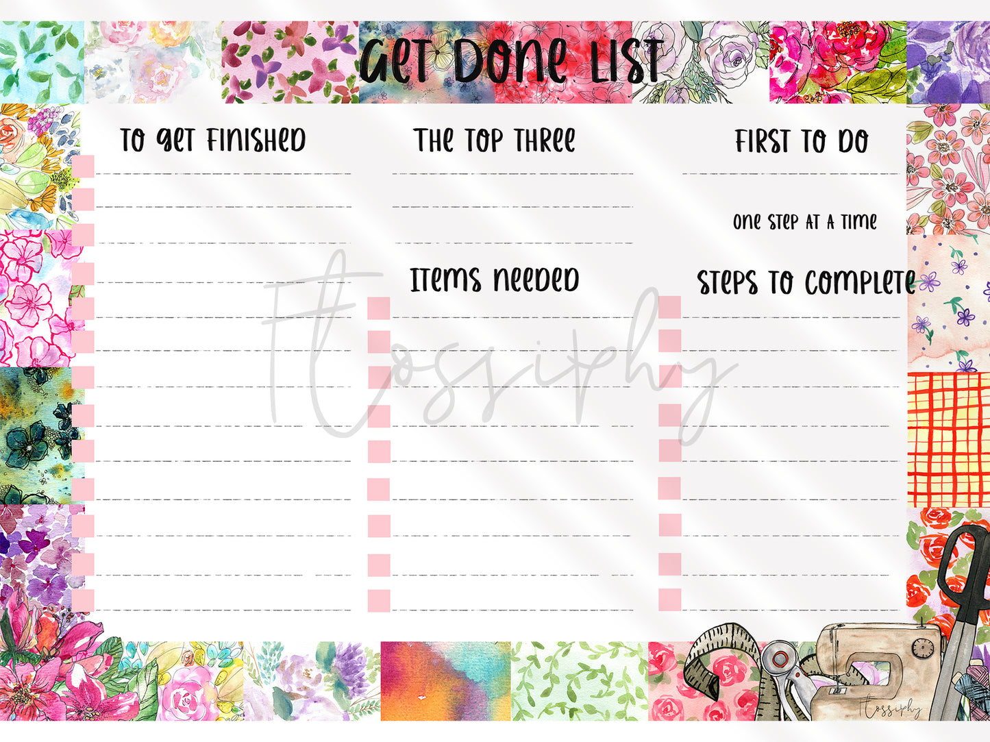Get it Done List. All Stiched up