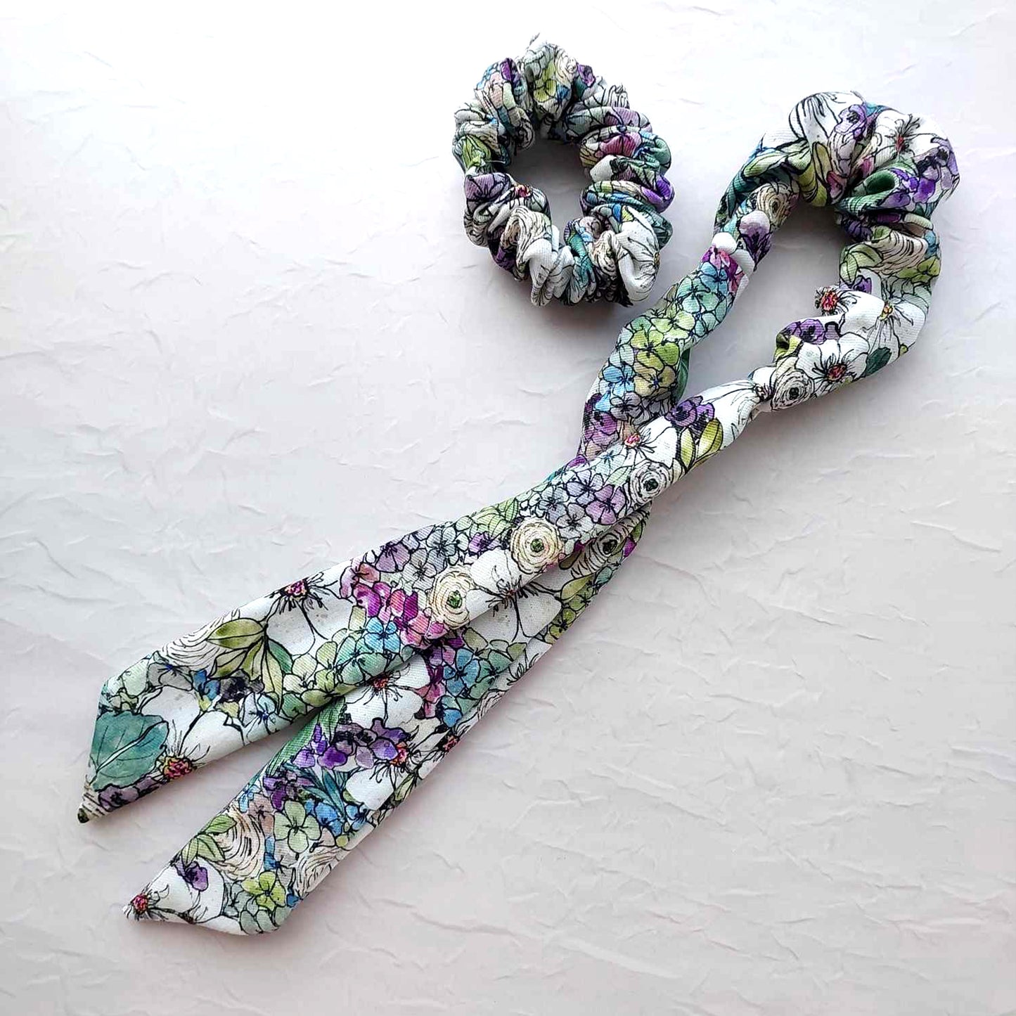 Rayon Scrunchie - resting posies - cool