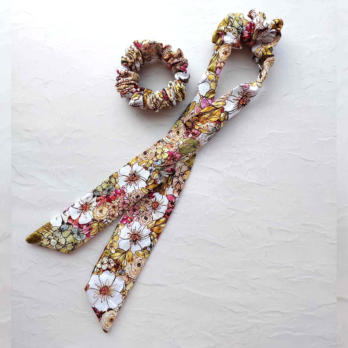 Linen Headband - resting posies - warm