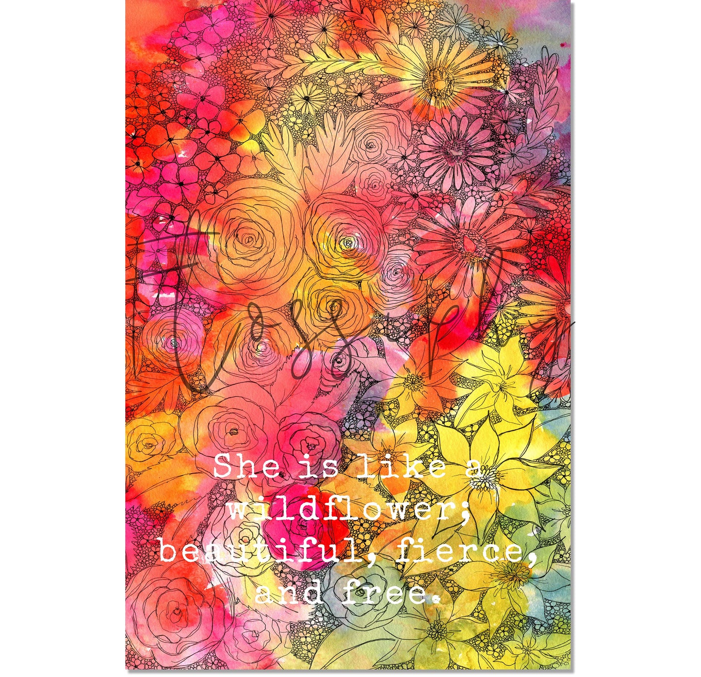 Inked - Canvas Cotton Tea Towel