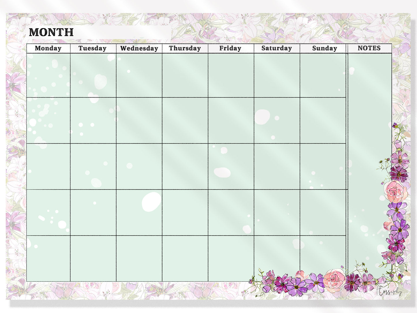 Monthly Plan Pad