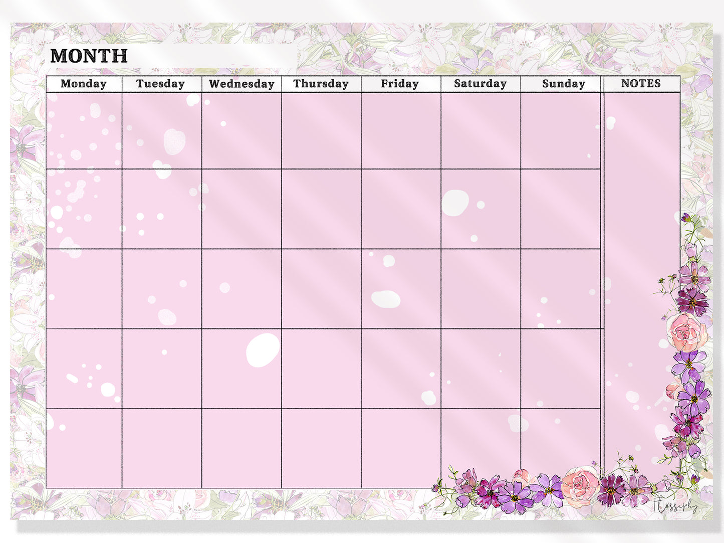 Monthly Plan Pad