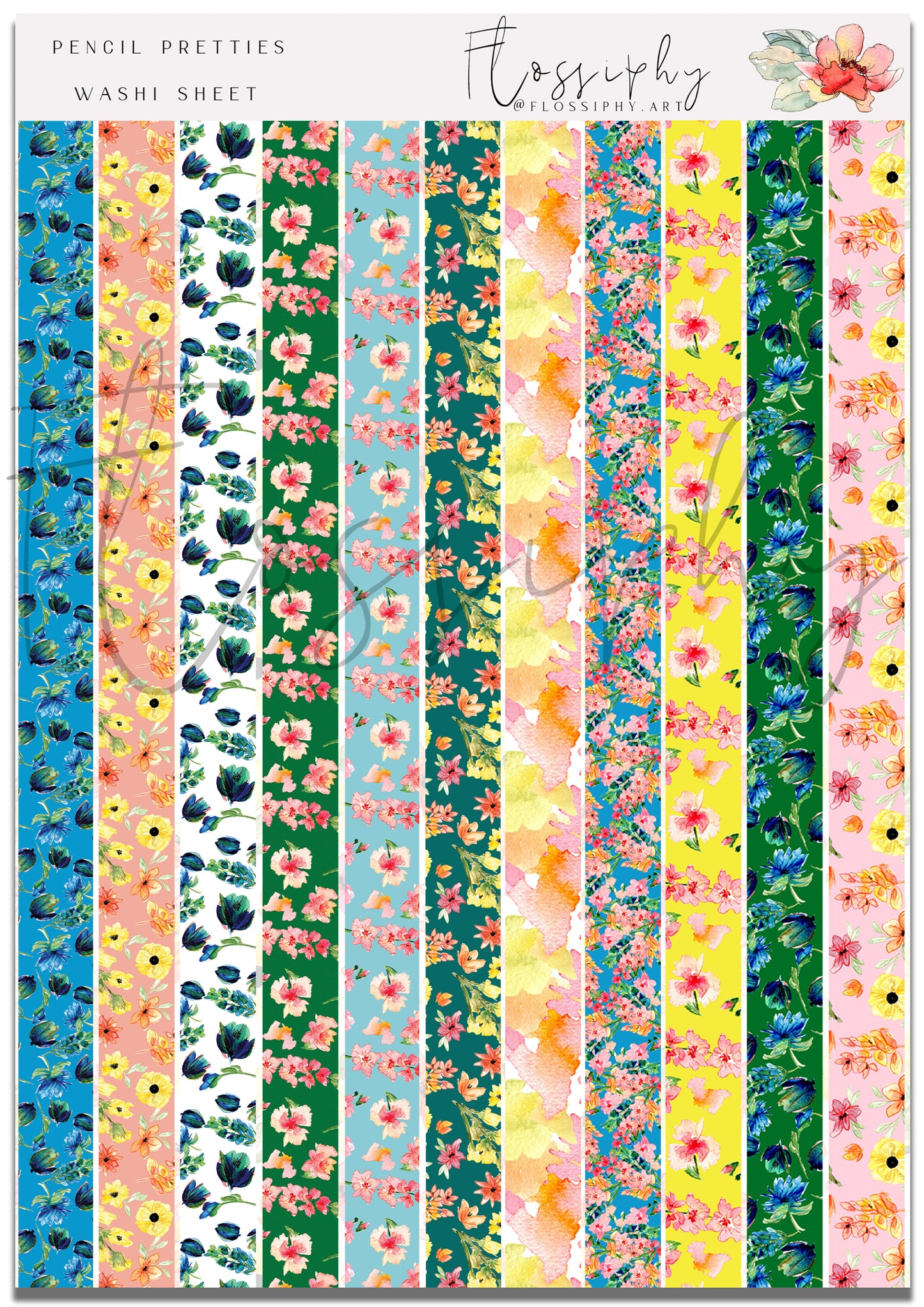 Pencil Pretties Floral Stickers