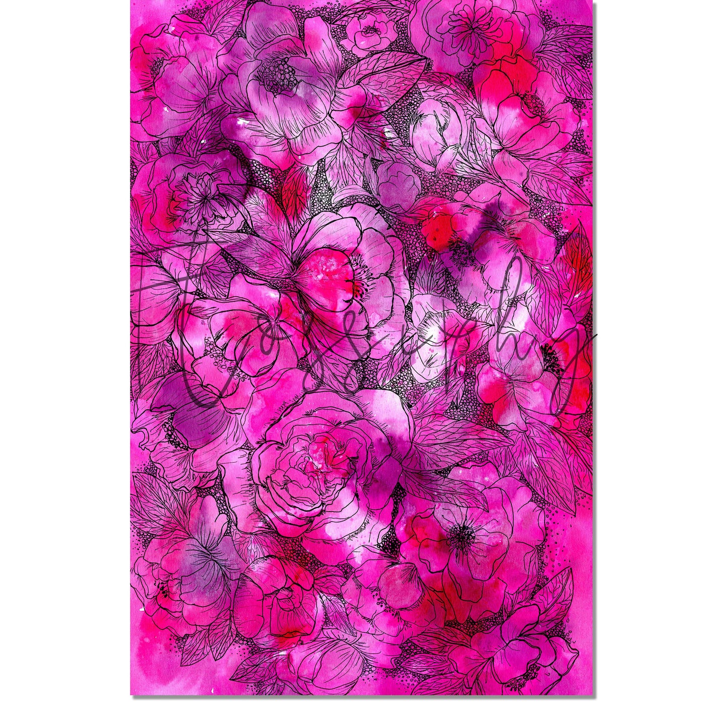 Inked - Canvas Cotton Tea Towel