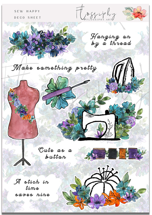 Sew Happy Stickers