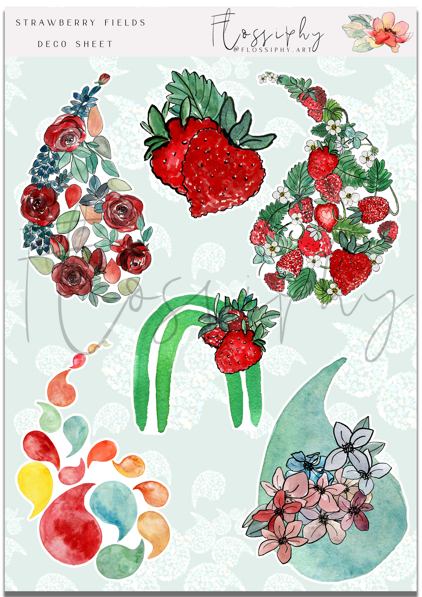 Strawberry Life Deco Stickers
