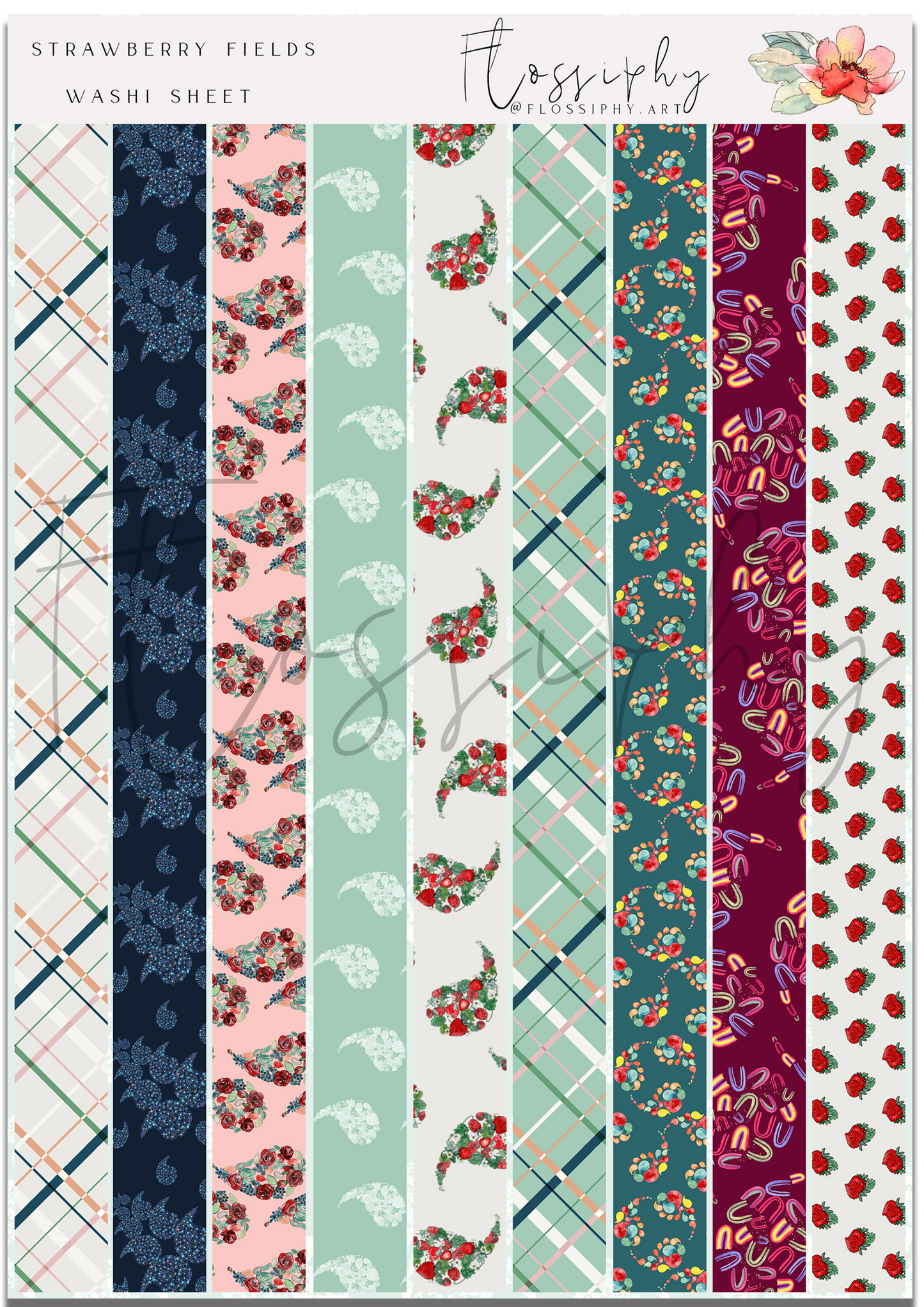Strawberry Life Washi Stickers