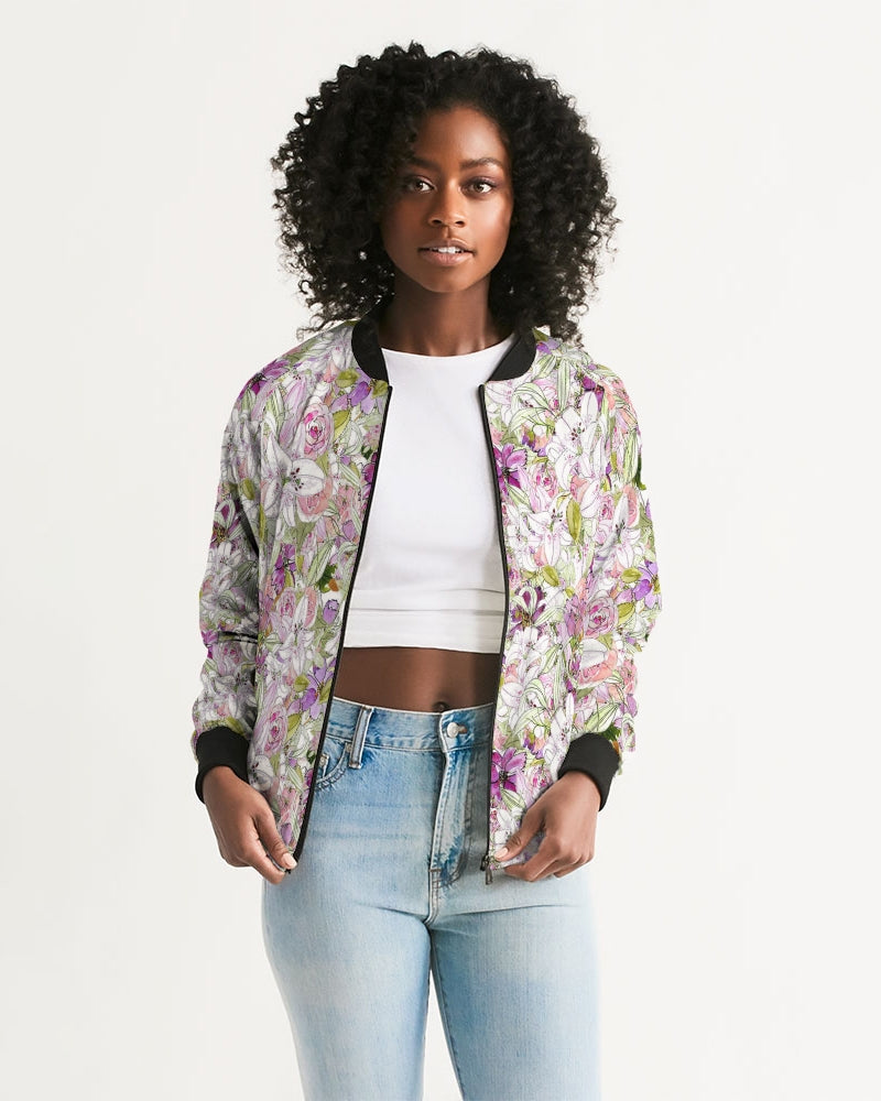 Magical Garden Women's Print Bomber Jacket