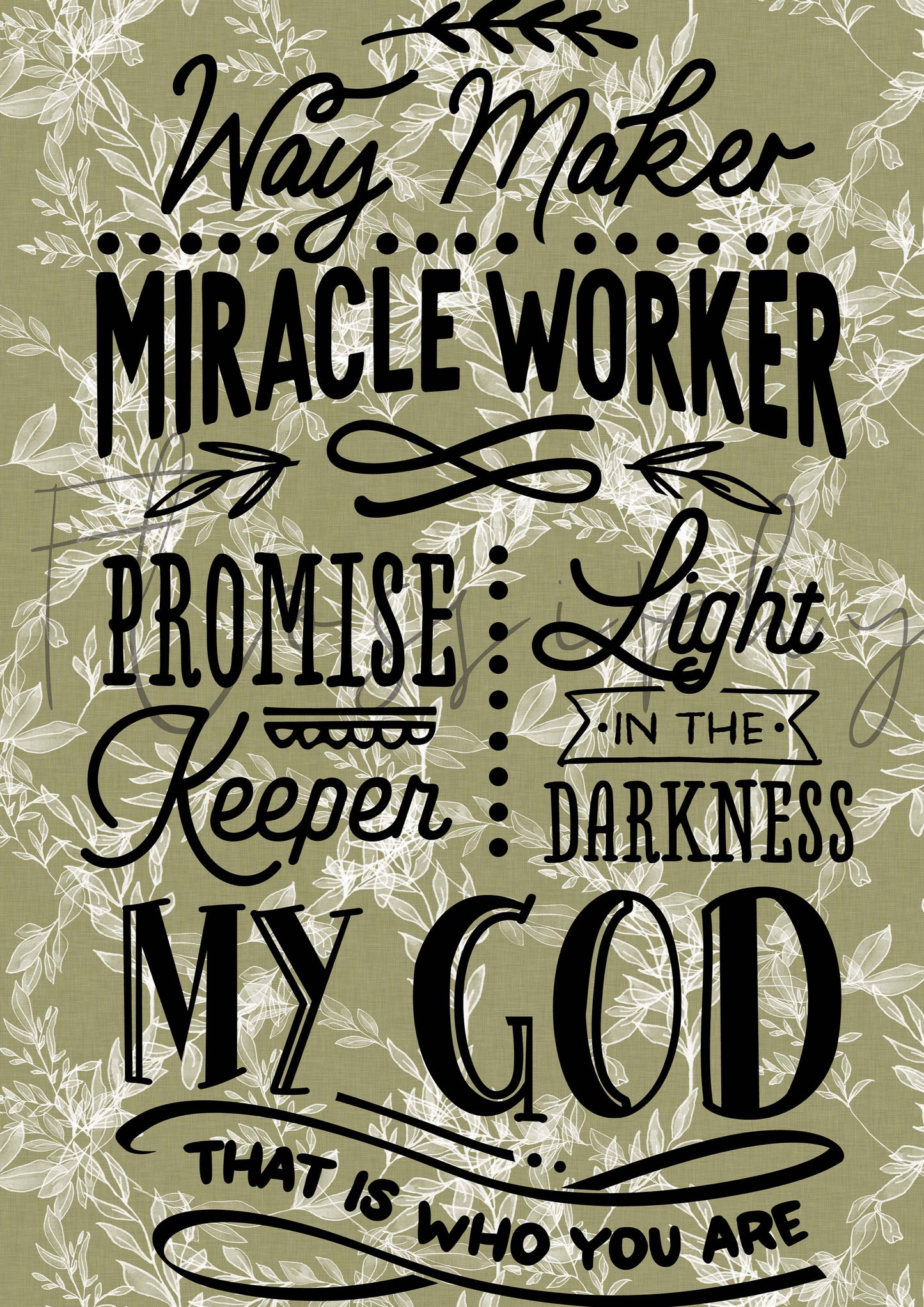 Faith - Canvas Cotton Tea Towel