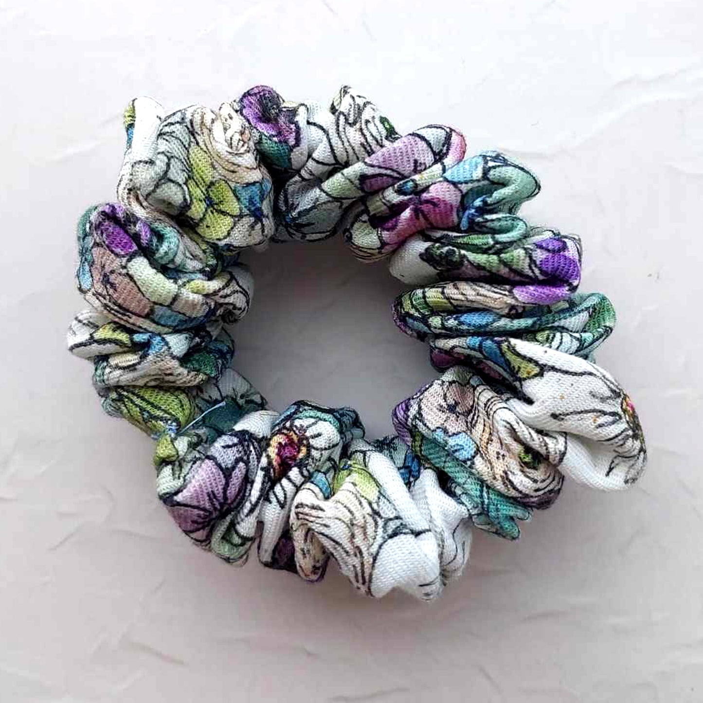 Rayon Scrunchie - resting posies - cool