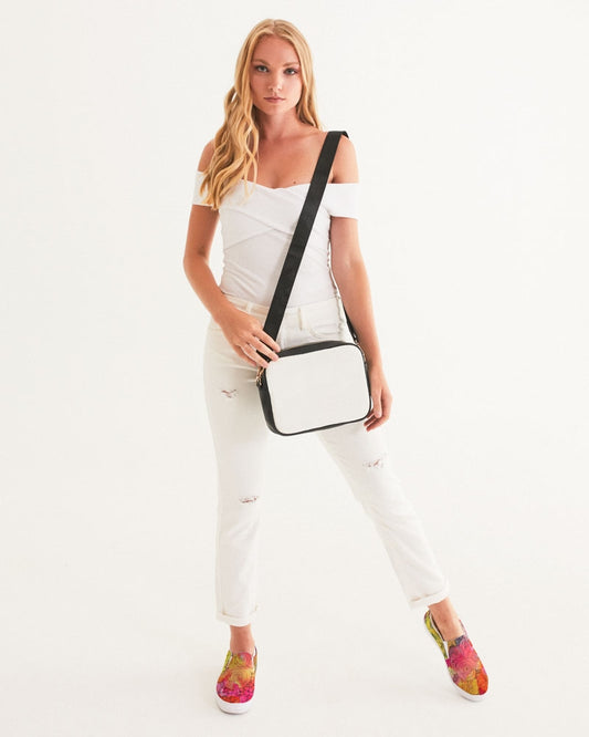 Inked Flowers Women's Slip-On Canvas Shoe