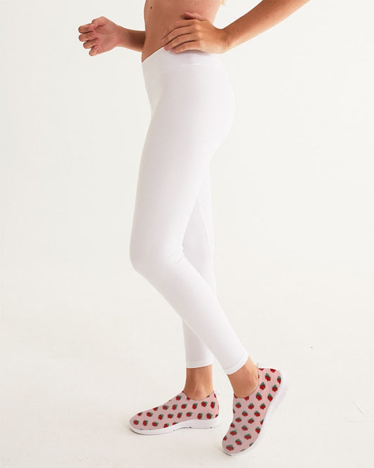 Pink Strawberries Women's Slip-On Flyknit Shoe