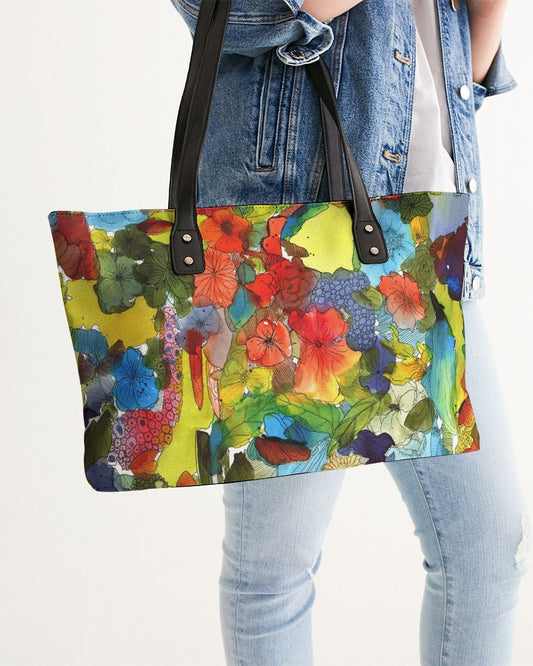 Double Sided Inked and Bright Orange Memory Lane Stylish Tote