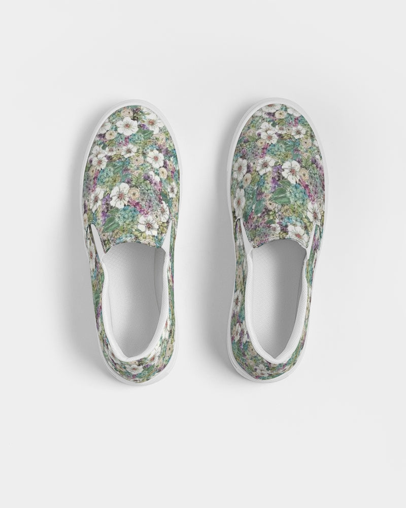Resting Posies Women's Slip-On Canvas Shoe