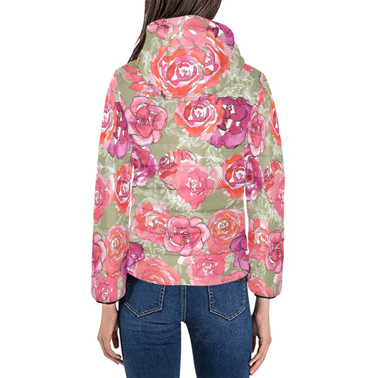 Fragrance,- juniper - Women's Padded Hooded Jacket