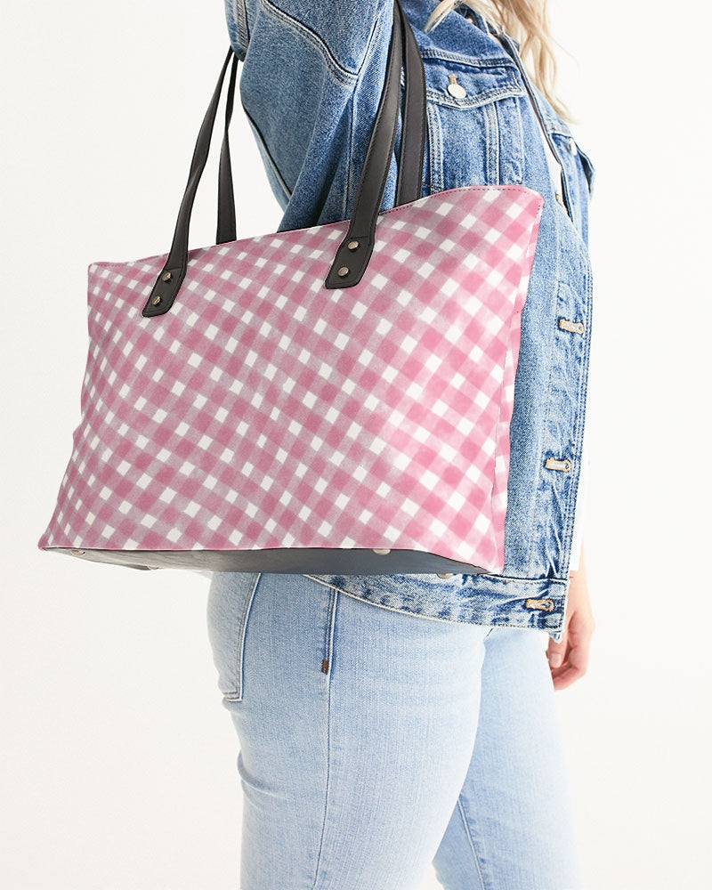 Rose Gingham Stylish Tote