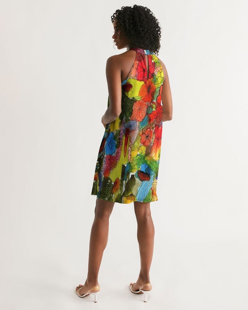 Inked Women's Halter Dress