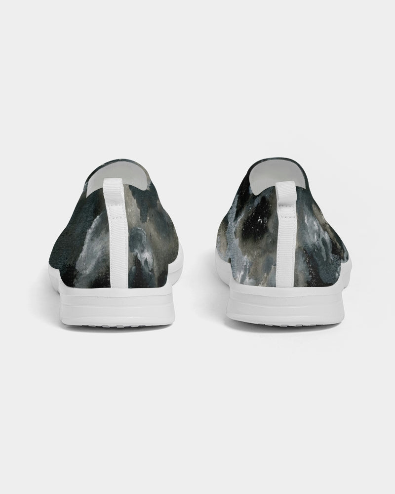 Black n White Camo Women's Slip-On Flyknit Shoe