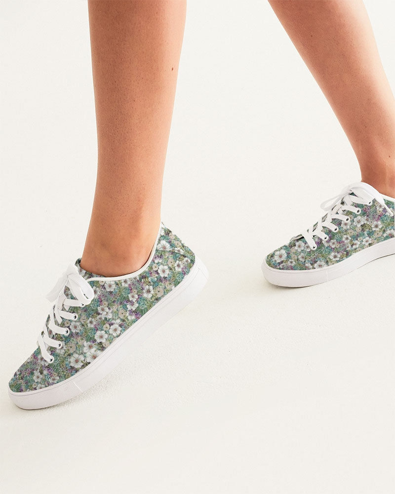 Resting Posies Women's Faux-Leather Sneaker