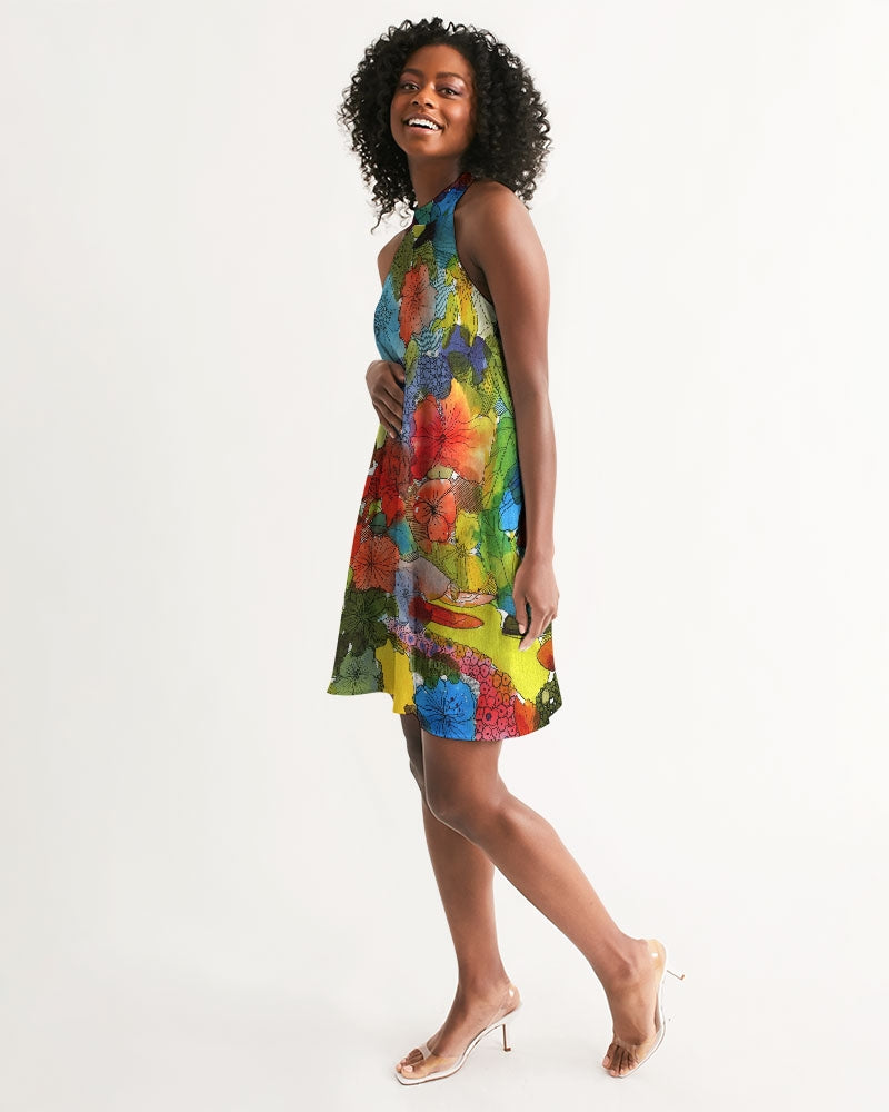 Inked Women's Halter Dress