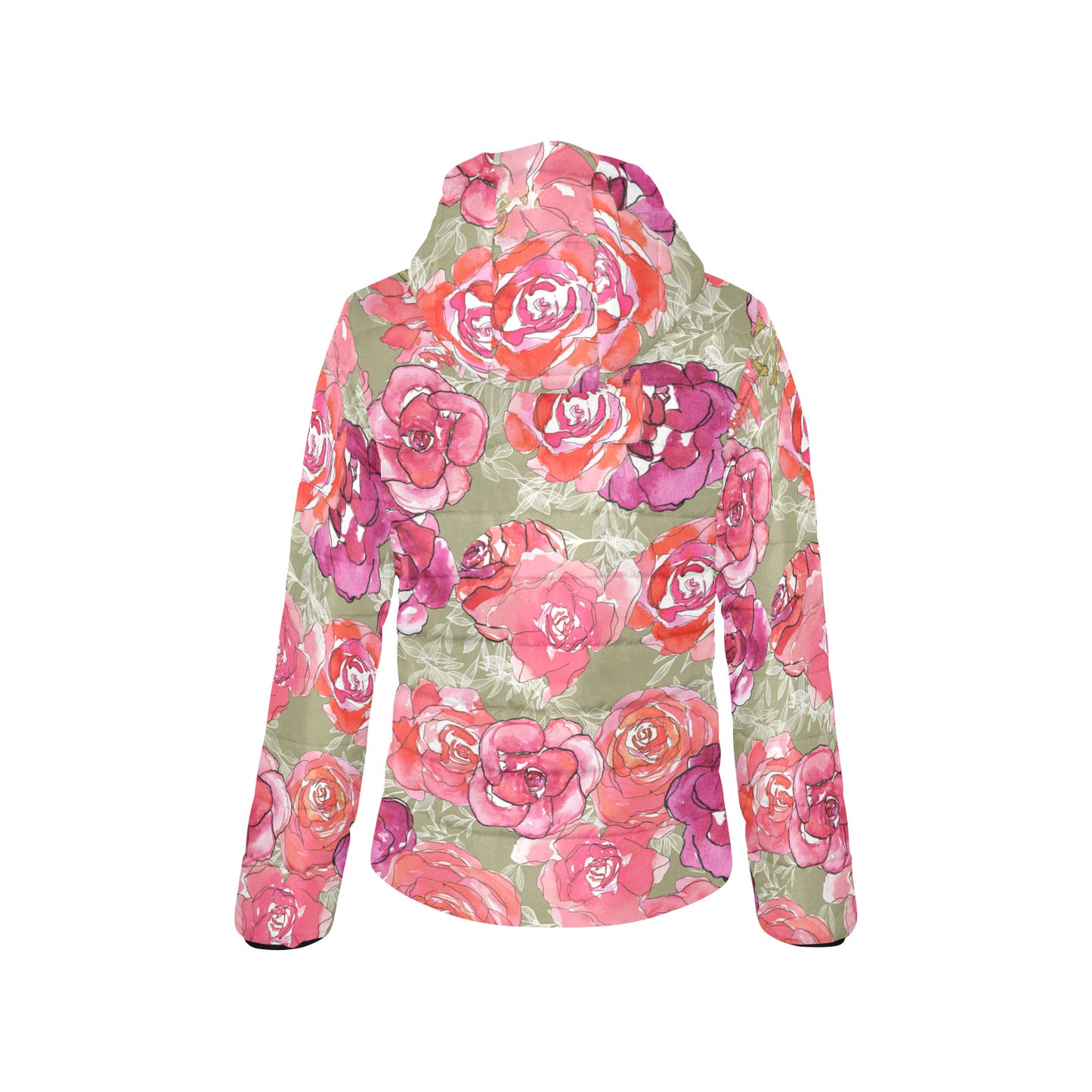 Fragrance,- juniper - Women's Padded Hooded Jacket