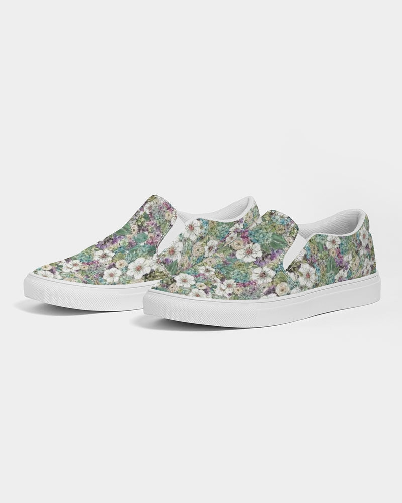 Resting Posies Women's Slip-On Canvas Shoe