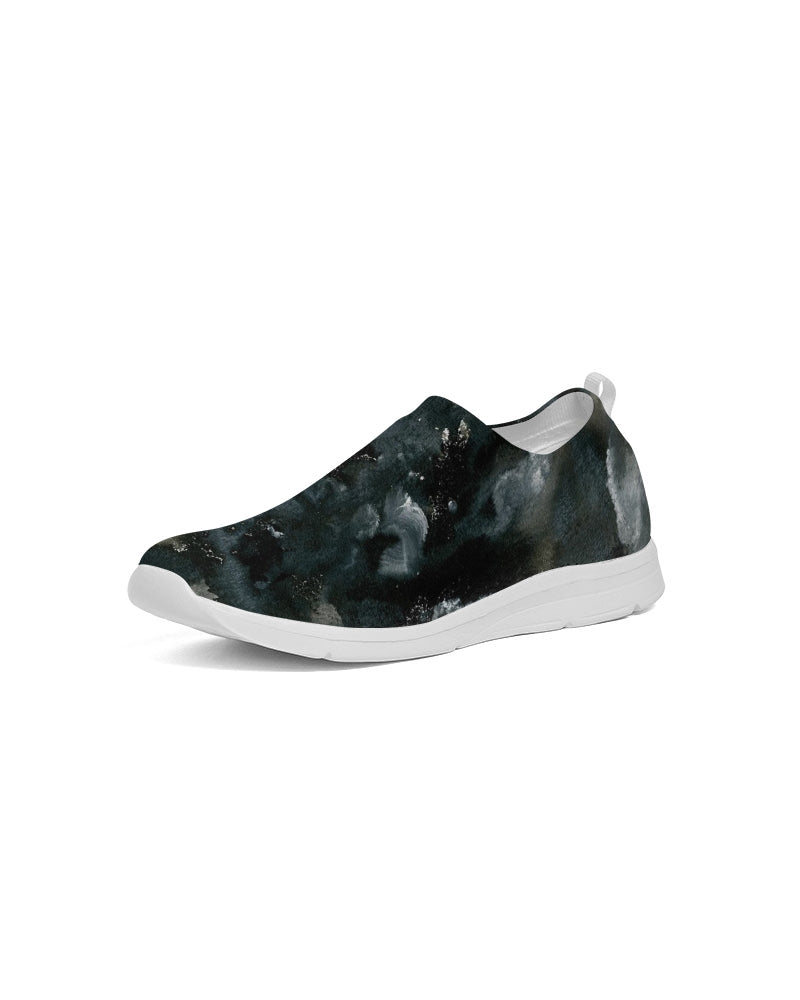 Black n White Camo Women's Slip-On Flyknit Shoe
