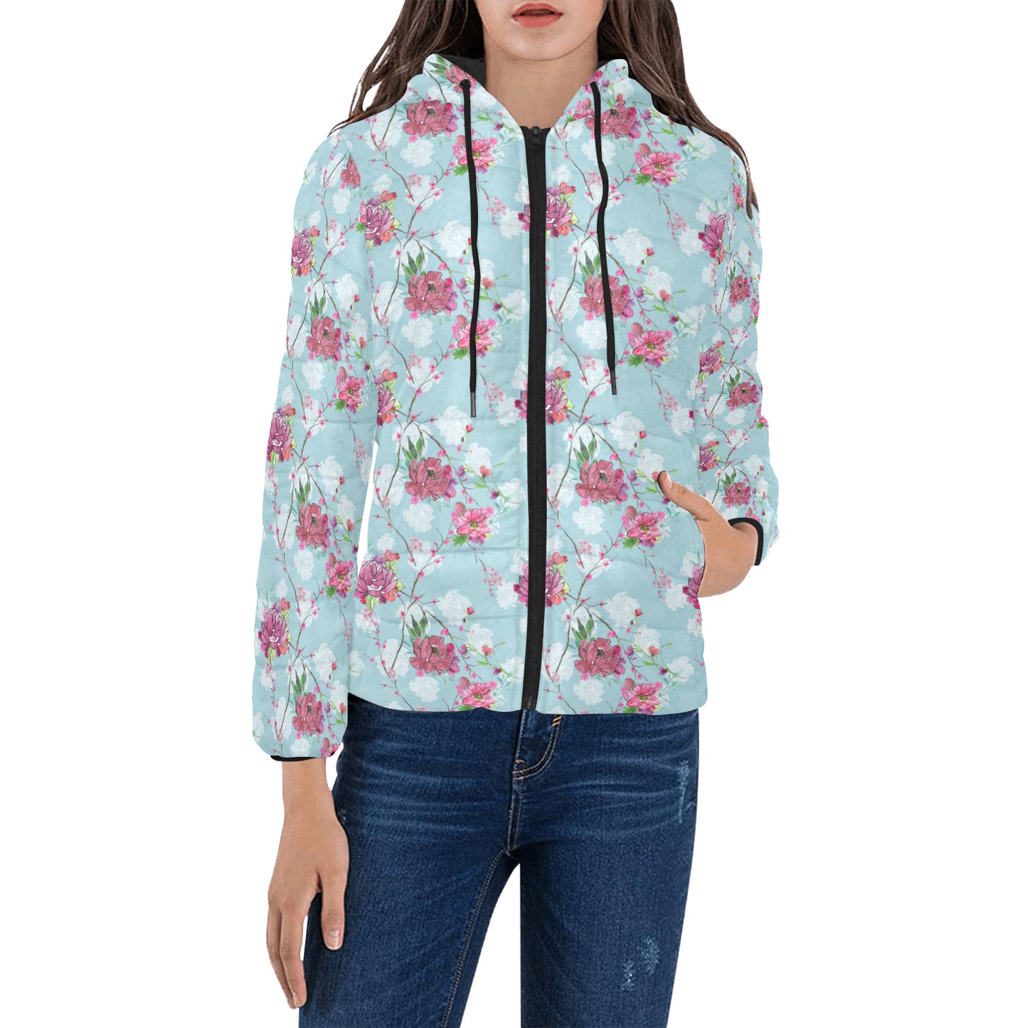 Rising, Fresh - Women's Padded Hooded Jacket