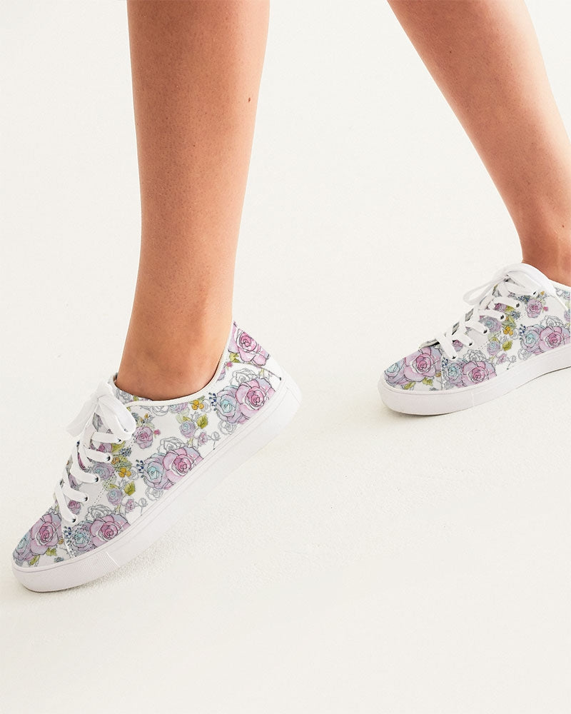 Rose Gold Women's Faux-Leather Sneaker