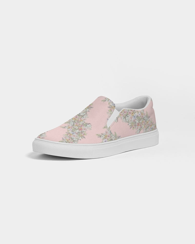 Floral Fence - blossom Women's Slip-On Canvas Shoe