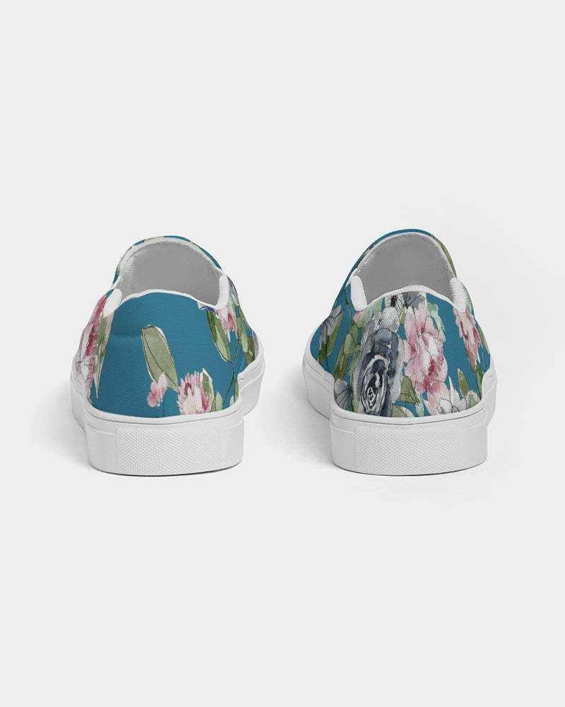 Garden Teal Women's Slip-On Canvas Shoe