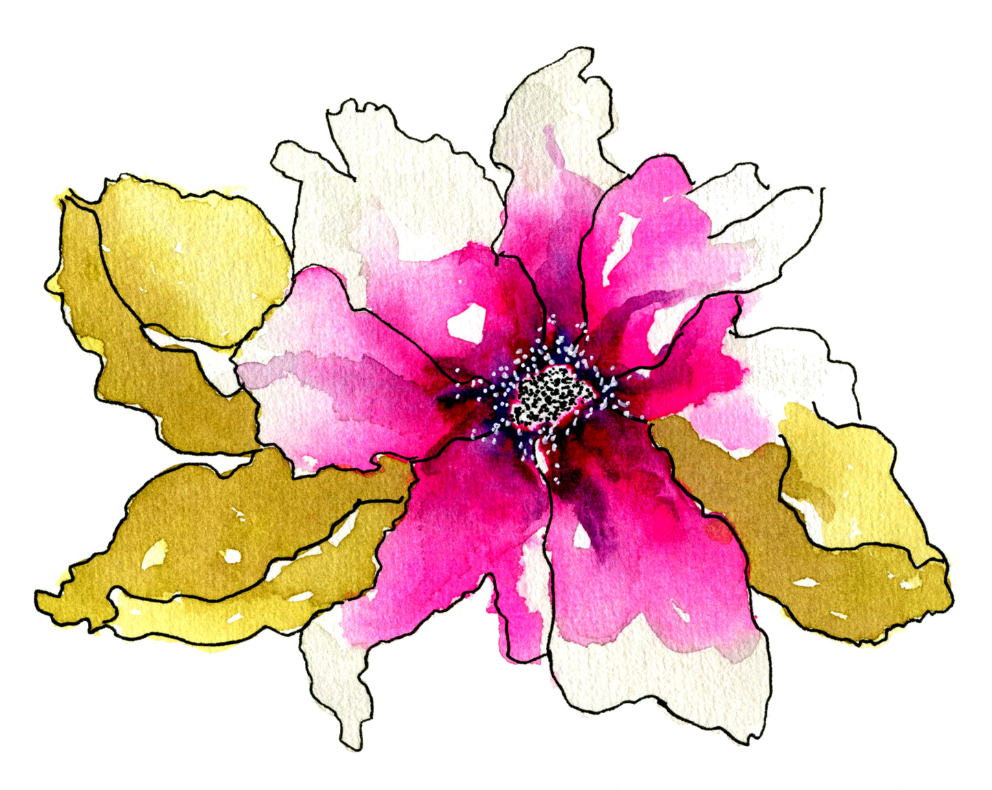 Abstract Pink Flower Burst