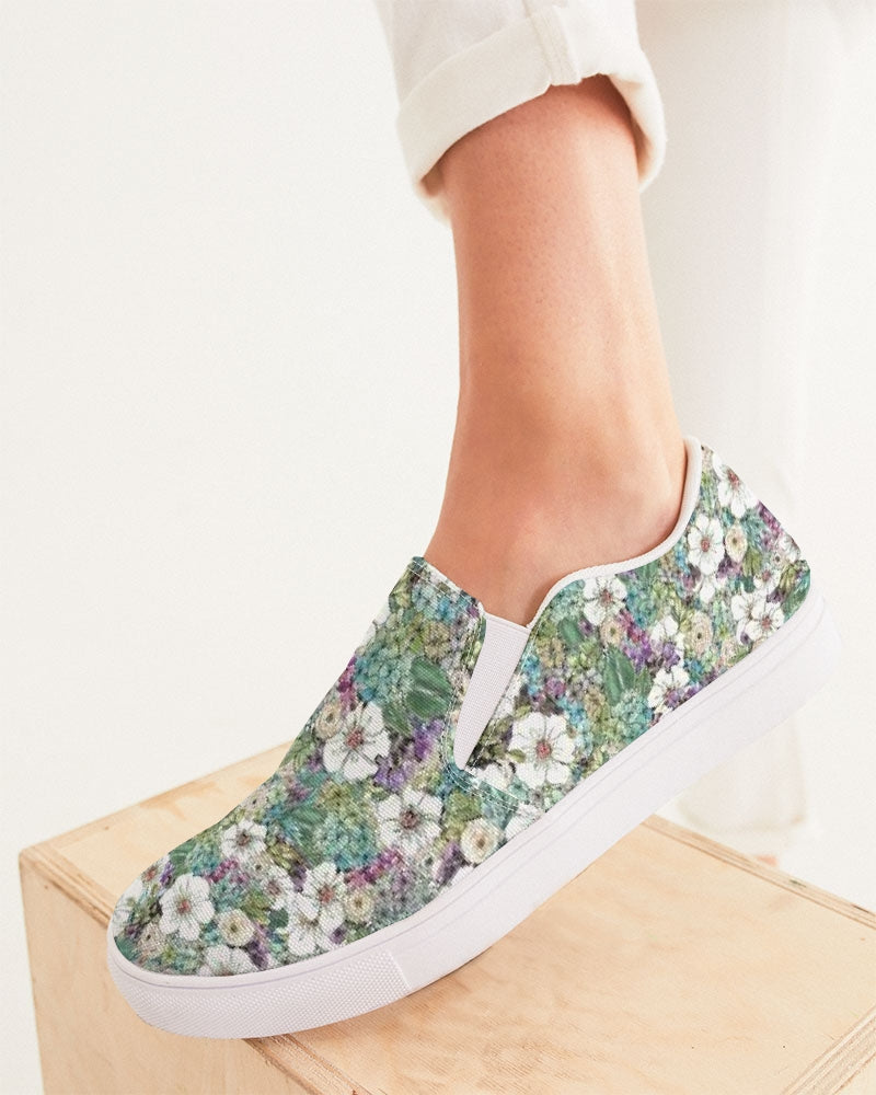 Resting Posies Women's Slip-On Canvas Shoe