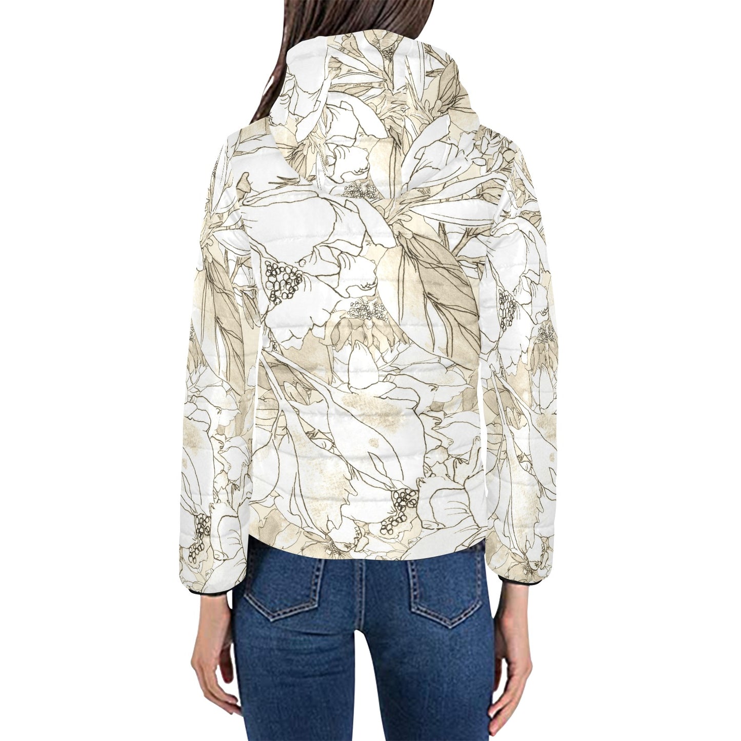 Memory Mingle -  Women's Padded Hooded Jacket