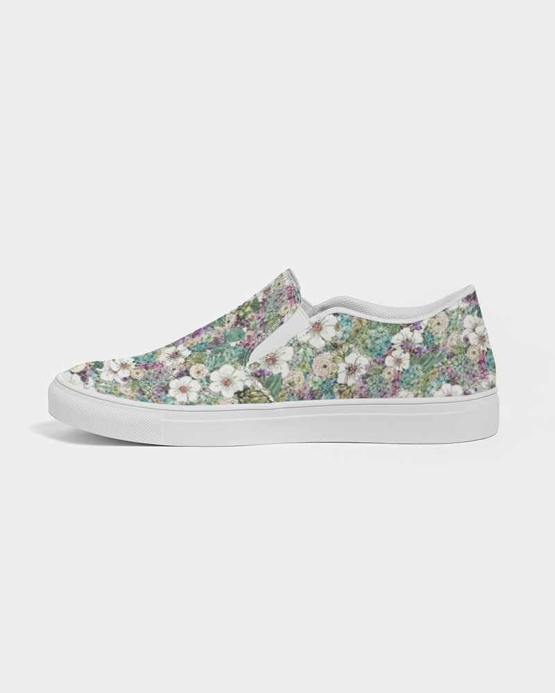 Resting Posies Women's Slip-On Canvas Shoe