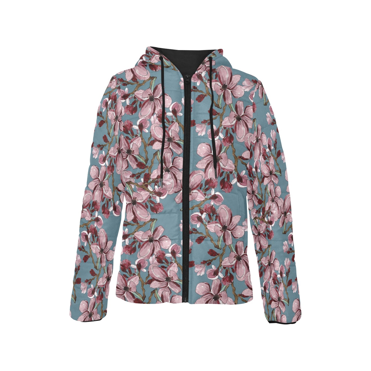 Merlot Life - Women's Padded Hooded Jacket